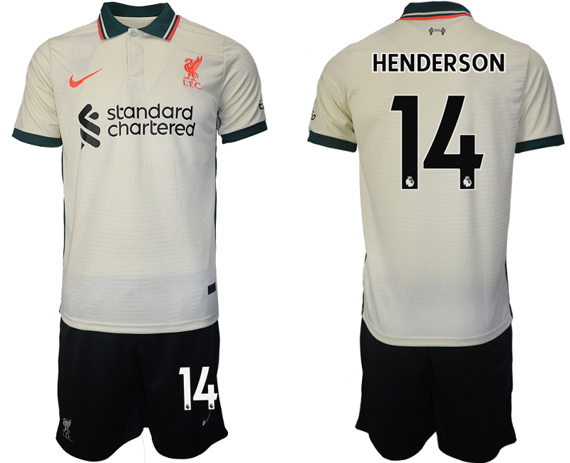 Men 2021-2022 Club Liverpool away cream #14 Soccer Jersey